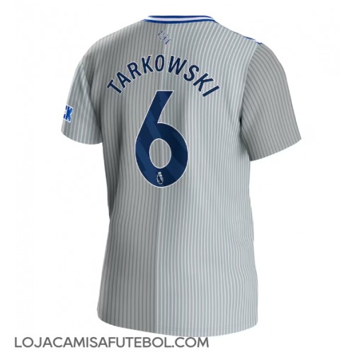 Camisa de Futebol Everton James Tarkowski #6 Equipamento Alternativo 2023-24 Manga Curta
